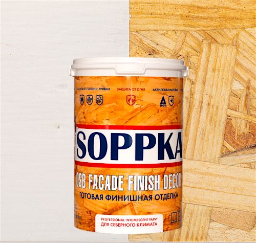 Фасадная краска для OSB "SOPPKA - OSB Facade Finish Decor" 5 кг. (фото 1)