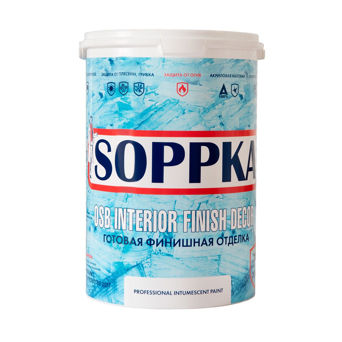 Интерьерная краска для OSB SOPPKA - "OSB Interior Finish Decor" 5 кг. (фото 2)